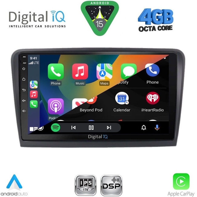 DIGITAL IQ RSG 6601_CPA (9inc) MULTIMEDIA TABLET for SKODA RAPID mod. 2012-2023