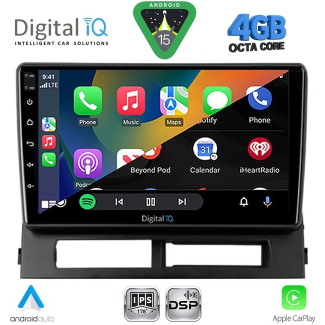 DIGITAL IQ RSG 6728DASH_CPA (9inc) MULTIMEDIA TABLET for TOYOTA PRIUS mod. 2003-2009 (Supports Original Clima-HYBRID)