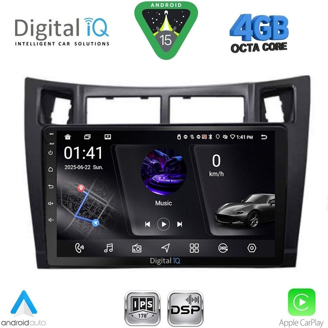 DIGITAL IQ RSG 6736BL_CPA (9inc) MULTIMEDIA TABLET for TOYOTA YARIS mod. 2006-2011 (BLACK)