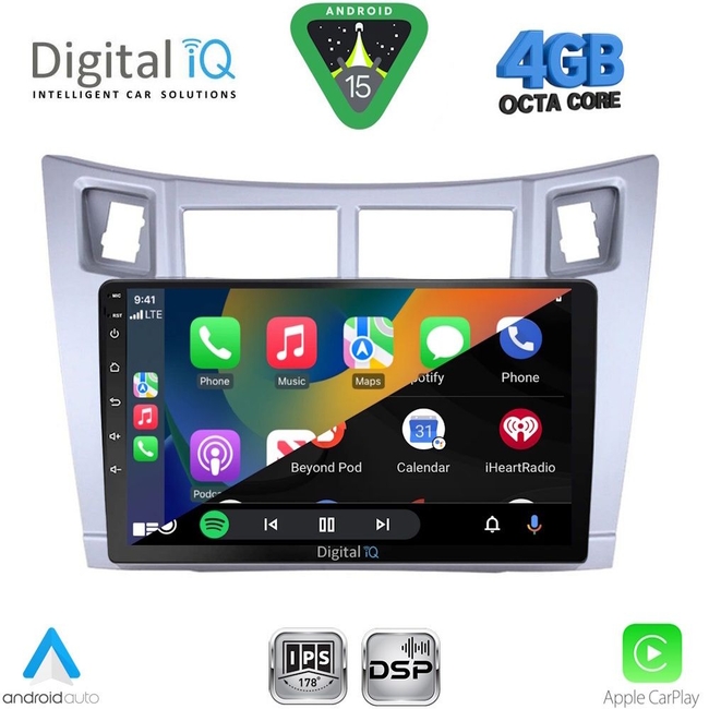 DIGITAL IQ RSG 6736SL_CPAA (9inc) MULTIMEDIA TABLET for TOYOTA YARIS mod. 2006-2011 (SILVER)