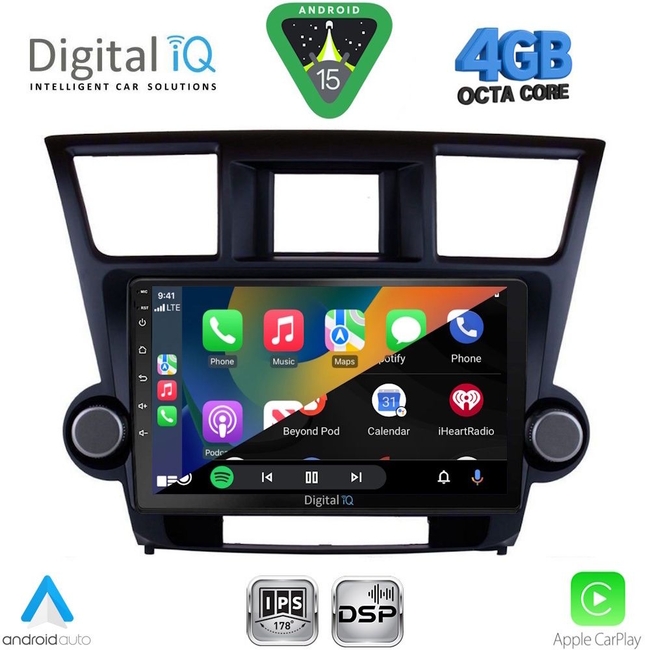 DIGITAL IQ RSG 6719_CPA (10inc) MULTIMEDIA TABLET for TOYOTA HIGHLANDER mod. 2008-2015
