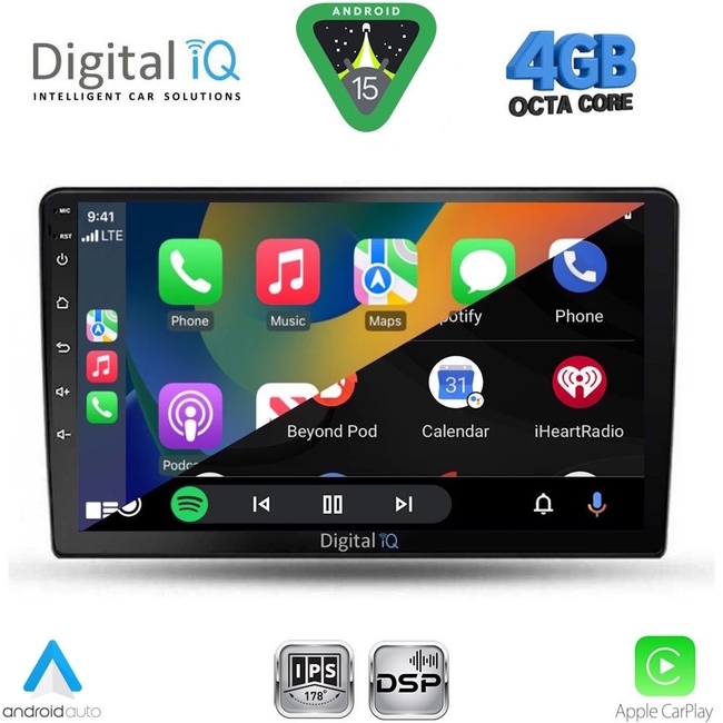 DIGITAL IQ RSG 6702_CPA (9inc) MULTIMEDIA TABLET for TOYOTA AURIS mod. 2007-2012