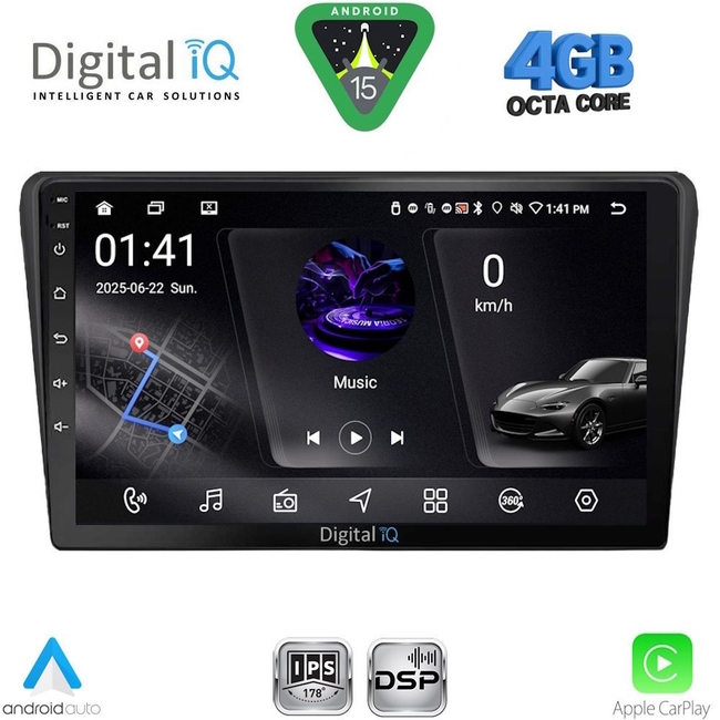 DIGITAL IQ RSG 6704BL_CPA (9inc) MULTIMEDIA TABLET for TOYOTA AVENSIS (T25) mod. 2003-2009 (BLACK)