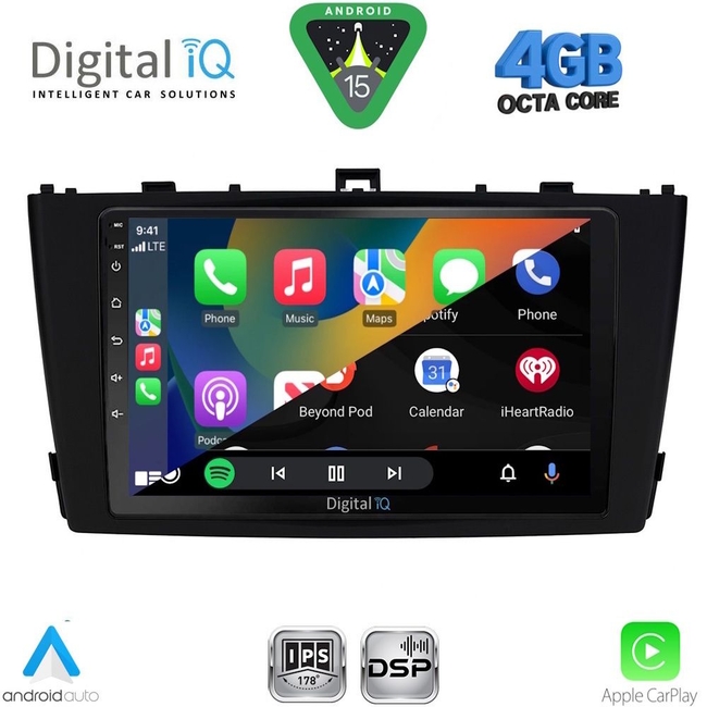 DIGITAL IQ RSG 6705BL_CPA (9inc) MULTIMEDIA TABLET for TOYOTA AVENSIS (T27) mod. 2009-2015 (BLACK)