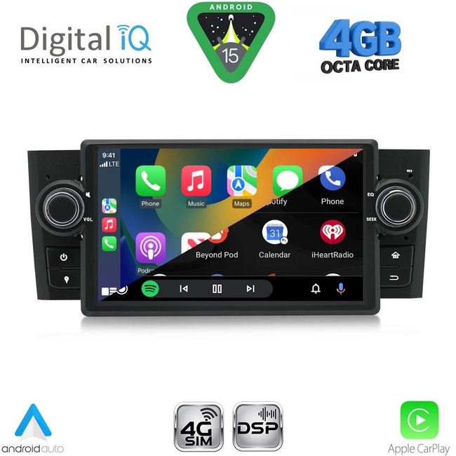 DIGITAL IQ BLG 463_CPA (7" DECK) MULTIMEDIA SYSTEM for FIAT GRANDE PUNTO mod. 2005-2012