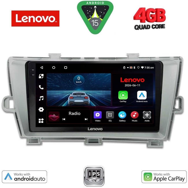 LENOVO LVE 8726SL_CPAA (9inc) MULTIMEDIA TABLET for TOYOTA PRIUS mod. 2009-2015 (SILVER)