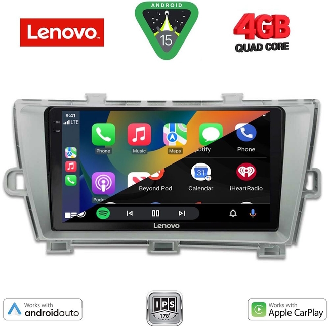 LENOVO LVE 8726SL_CPAA (9inc) MULTIMEDIA TABLET for TOYOTA PRIUS mod. 2009-2015 (SILVER)