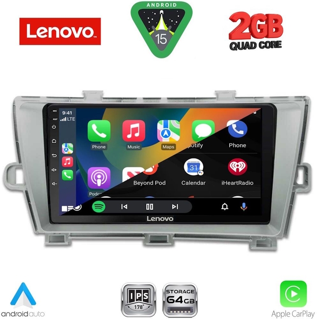 LENOVO LVD 2726SL_CPA (9inc) MULTIMEDIA TABLET for TOYOTA PRIUS mod. 2009-2015 (SILVER)