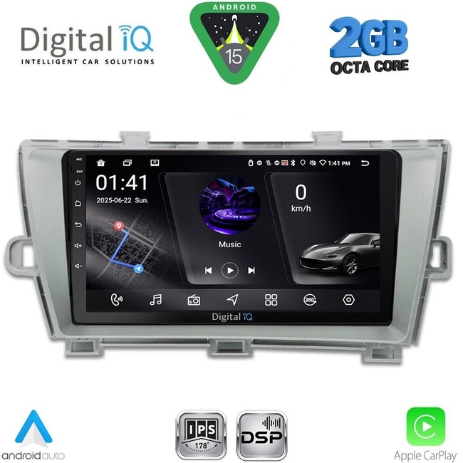 DIGITAL IQ RSF 4726SL_CPA (9inc) MULTIMEDIA TABLET for TOYOTA PRIUS mod. 2009-2015 (SILVER)