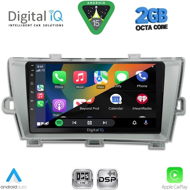 DIGITAL IQ RSF 4726SL_CPA (9inc) MULTIMEDIA TABLET for TOYOTA PRIUS mod. 2009-2015 (SILVER)