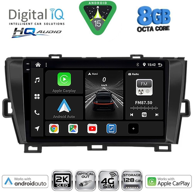 DIGITAL IQ BXK 20726BL_CPAA (9inc) MULTIMEDIA TABLET for TOYOTA PRIUS mod. 2009-2015 (BLACK)