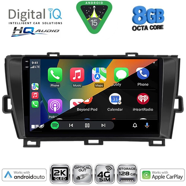 DIGITAL IQ BXK 20726BL_CPAA (9inc) MULTIMEDIA TABLET for TOYOTA PRIUS mod. 2009-2015 (BLACK)