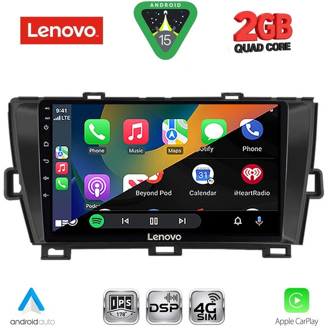 LENOVO LVF 5726BL_CPA (9inc) MULTIMEDIA TABLET for TOYOTA PRIUS mod. 2009-2015 (BLACK)