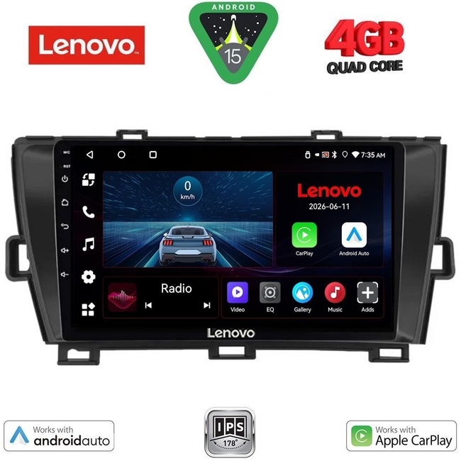 LENOVO LVE 8726BL_CPAA (9inc) MULTIMEDIA TABLET for TOYOTA PRIUS mod. 2009-2015 (BLACK)