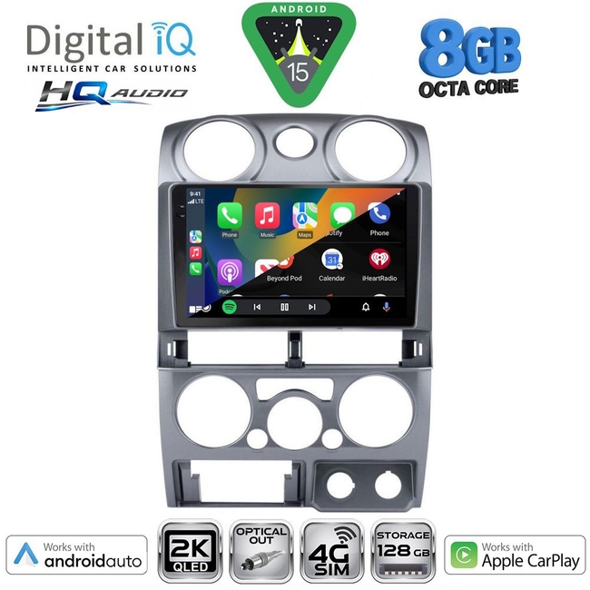DIGITAL IQ BXK 20254SL_CPAA (9inc) MULTIMEDIA TABLET for ISUZU D-MAX mod. 2008-2012 (SILVER)