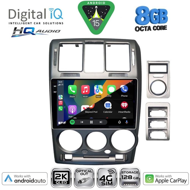 DIGITAL IQ BXK 20222GR_CPAA (9inc) MULTIMEDIA TABLET for HYUNDAI GETZ mod. 2002-2011 (GREY)