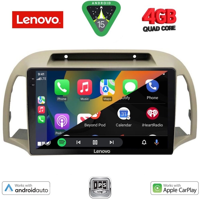 LENOVO LVE 8457BG_CPAA (9inc) MULTIMEDIA TABLET for NISSAN MICRA K12 mod. 2002-2010  (BEIGE)