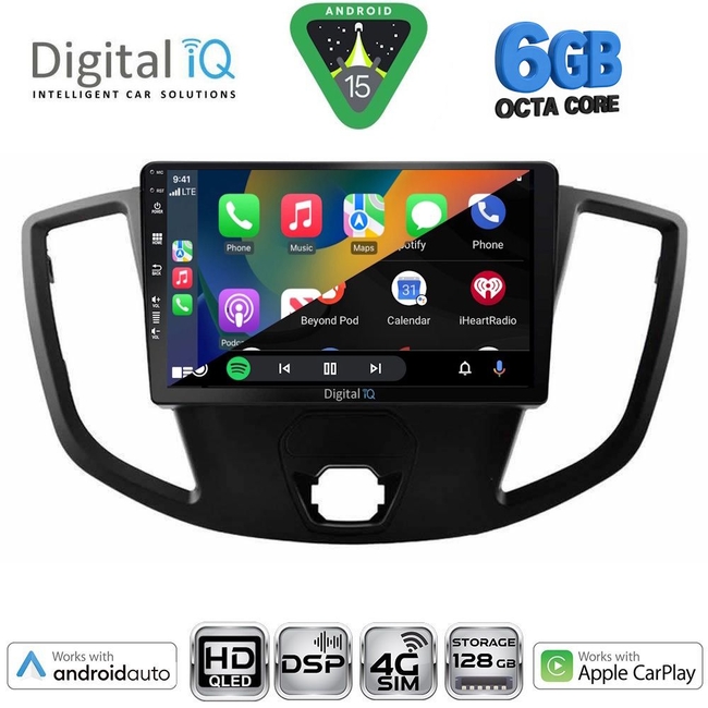 DIGITAL IQ BXF 17179_CPAA (9inc) MULTIMEDIA TABLET for FORD TRANSIT mod. 2014-2020