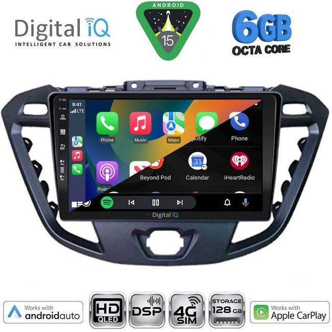DIGITAL IQ BXF 17177_CPAA (9inc) MULTIMEDIA TABLET for FORD TRANSIT CUSTOM | TOURNEO CUSTOM mod. 2013-2019