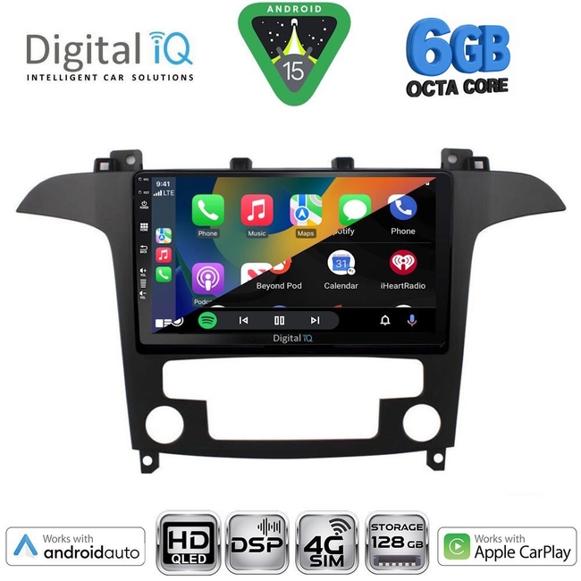 DIGITAL IQ BXF 17175_CPAA CLIMA (9inc) MULTIMEDIA TABLET for FORD SMAX mod. 2006-2014