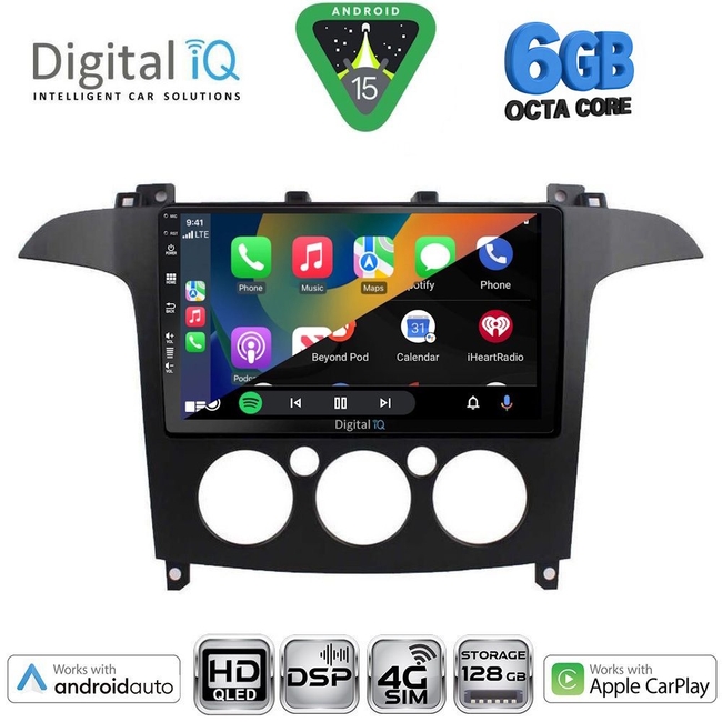 DIGITAL IQ BXF 17175_CPAA A/C (9inc) MULTIMEDIA TABLET for FORD SMAX mod. 2006-2014