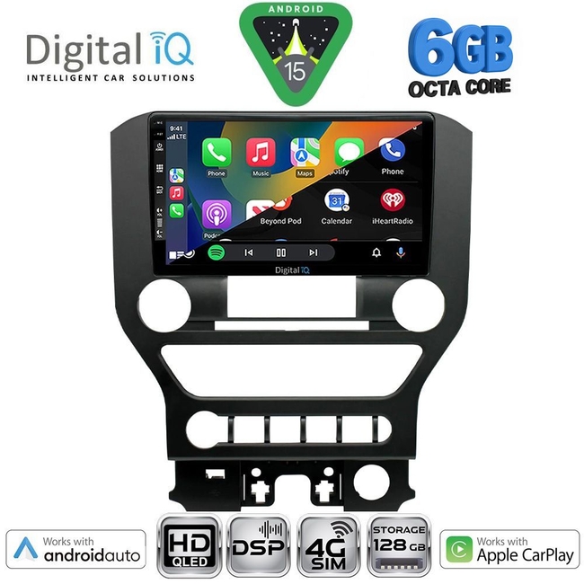 DIGITAL IQ BXF 17166_CPAA 4BUT (9inc) MULTIMEDIA TABLET for FORD MUSTANG mod. 2015-2020