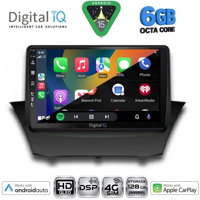 DIGITAL IQ BXF 17154A_CPAA (9inc) MULTIMEDIA TABLET for FORD FIESTA mod. 2008-2017