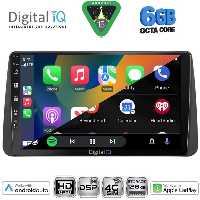 DIGITAL IQ BXF 17149_CPAA DASH (9inc) MULTIMEDIA TABLET for FIAT TIPO mod. 2018-2023