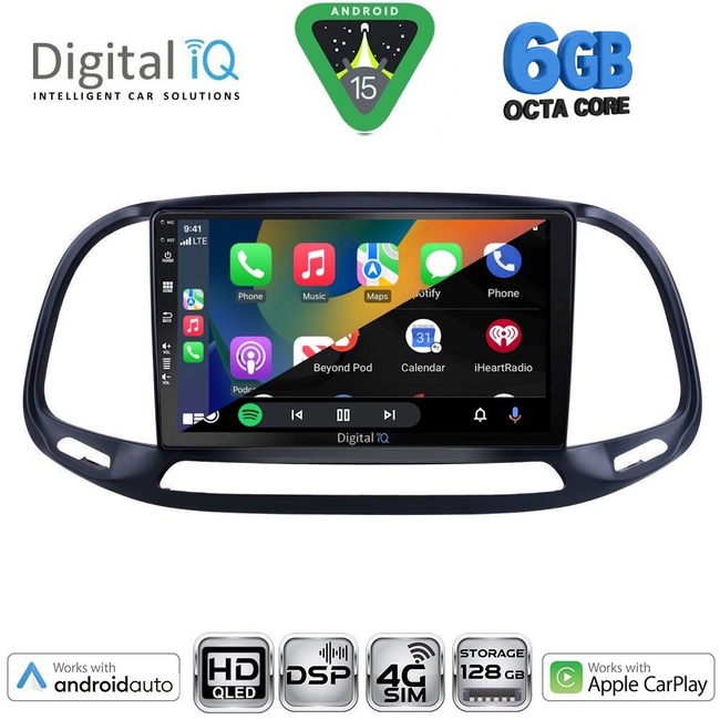 DIGITAL IQ BXF 17138_CPAA (9inc) MULTIMEDIA TABLET for FIAT DOBLO – OPEL COMBO mod. 2015-2018