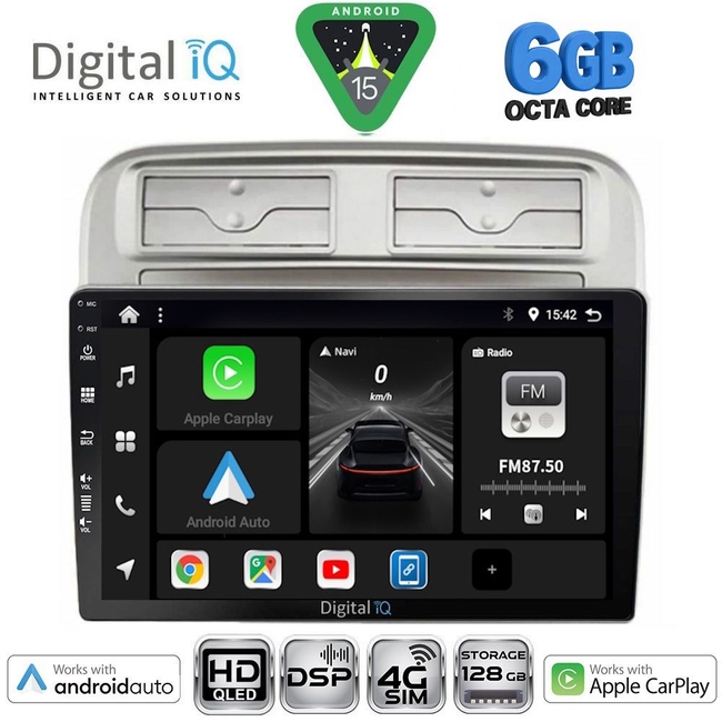 DIGITAL IQ BXF 17128_CPAA (9inc) MULTIMEDIA TABLET for FIAT GRANDE PUNTO mod. 2005-2012
