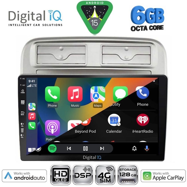 DIGITAL IQ BXF 17128_CPAA (9inc) MULTIMEDIA TABLET for FIAT GRANDE PUNTO mod. 2005-2012