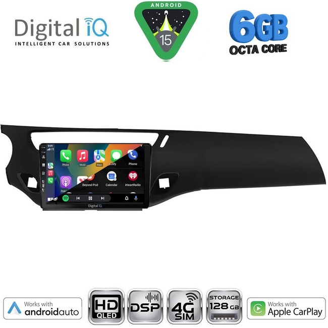 DIGITAL IQ BXF 17092BL_CPAA (9inc) MULTIMEDIA TABLET for CITROEN C3 - DS3 mod. 2009-2016 (BLACK)