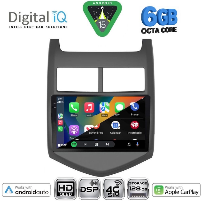 DIGITAL IQ BXF 17074_CPAA (9inc) MULTIMEDIA TABLET for CHEVROLET AVEO mod. 2011-2014