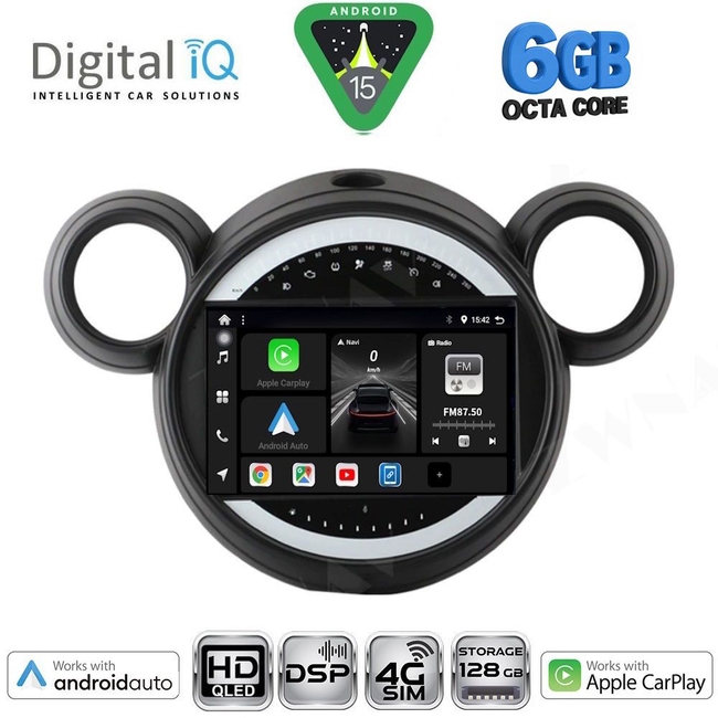 DIGITAL IQ BXF 17065_CPAA (9inc) MULTIMEDIA TABLET for MINI COUNTRYMAN (R60) mod. 2010-2016 - PACEMAN (R61) mod. 2013-2016