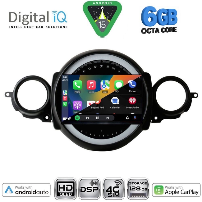 DIGITAL IQ BXF 17064_CPAA (9inc) MULTIMEDIA TABLET for MINI COOPER (R56-R57) mod. 2006-2014 - CLUBMAN (R55) mod. 2007-2014