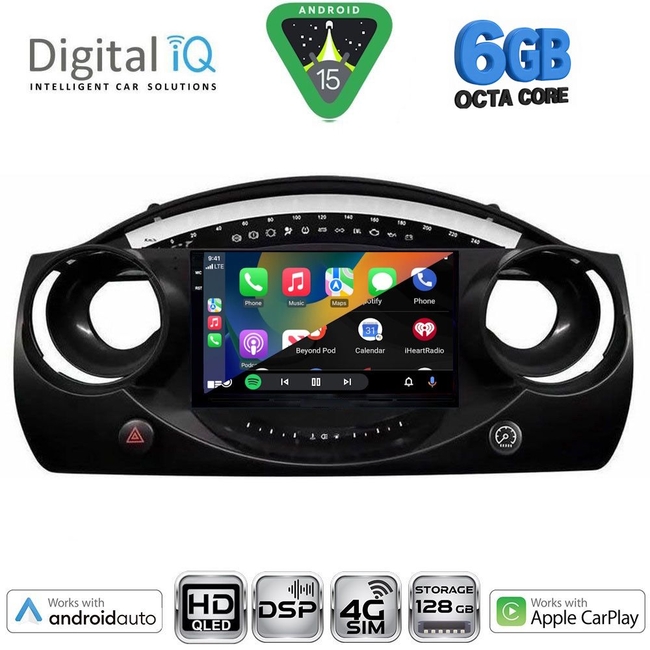 DIGITAL IQ BXF 17063_CPAA (9inc) MULTIMEDIA TABLET for MINI COOPER (R50-R52-R53) mod. 2000-2006