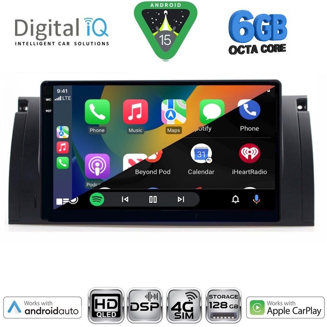 DIGITAL IQ BXF 17045_CPAA (9inc) MULTIMEDIA TABLET for BMW Series 5 (E39) mod. 1997-2005 | X5 (E53) mod. 1999-2006