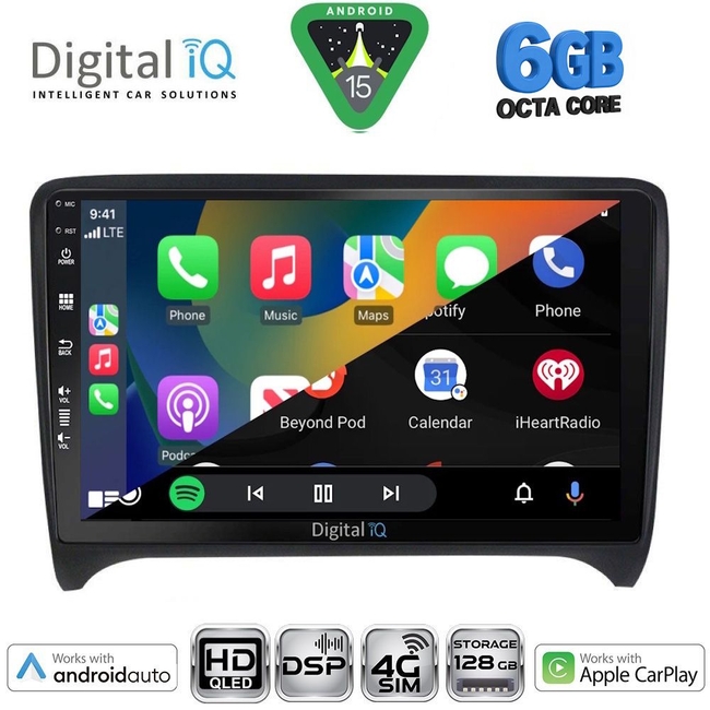 DIGITAL IQ BXF 17009_CPAA (9inc) MULTIMEDIA TABLET for AUDI TT mod. 2007-2015