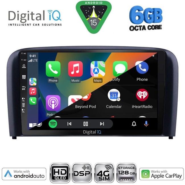DIGITAL IQ BXF 17786_CPAA (9inc) MULTIMEDIA TABLET for VOLVO S80 mod. 1998-2006