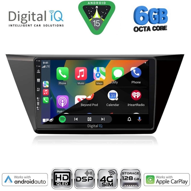 DIGITAL IQ BXF 17769_CPAA (10inc) MULTIMEDIA TABLET for VW TOURAN mod. 2016-2026