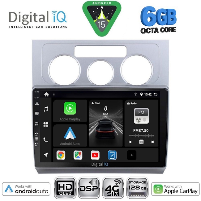 DIGITAL IQ BXF 17767_CPAA A/C (10inc) MULTIMEDIA TABLET for VW TOURAN mod. 2003-2010