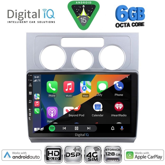DIGITAL IQ BXF 17767_CPAA A/C (10inc) MULTIMEDIA TABLET for VW TOURAN mod. 2003-2010