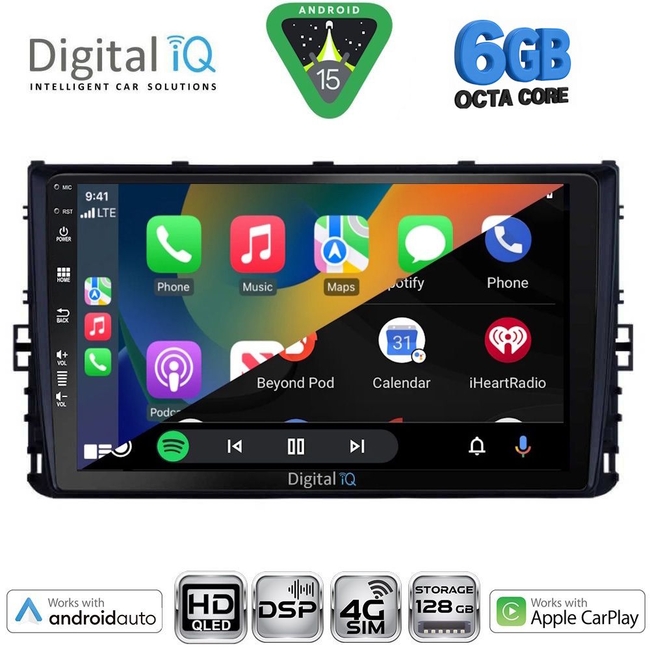 DIGITAL IQ BXF 17758_CPAA (9inc) MULTIMEDIA TABLET for VW POLO – TROC – TCROSS mod. 2017-2026
