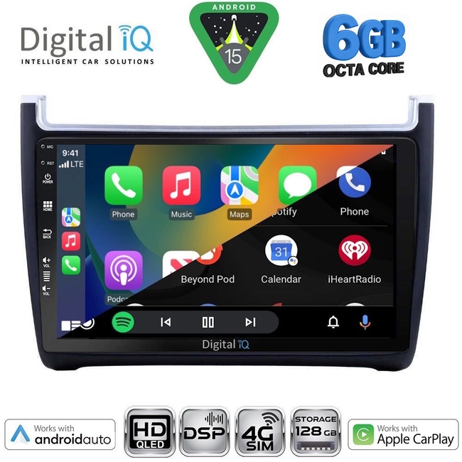 DIGITAL IQ BXF 17757_CPAA (9inc) MULTIMEDIA TABLET for VW POLO mod. 2014-2017