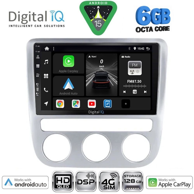 DIGITAL IQ BXF 17752_CPAA CLIMA (9inc) MULTIMEDIA TABLET for VW EOS mod. 2006-2016 - SCIROCCO mod. 2008-2010