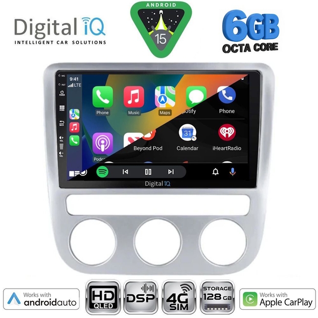 DIGITAL IQ BXF 17752_CPAA CLIMA (9inc) MULTIMEDIA TABLET for VW EOS mod. 2006-2016 - SCIROCCO mod. 2008-2010