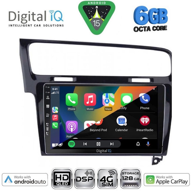 DIGITAL IQ BXF 17747BL_CPAA (10inc) MULTIMEDIA TABLET for VW GOLF 7 mod. 2013-2020