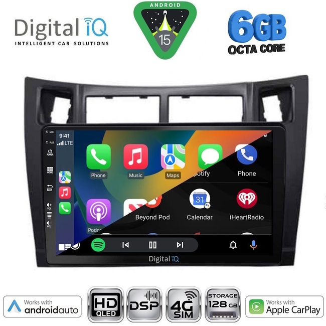 DIGITAL IQ BXF 17736BL_CPAA (9inc) MULTIMEDIA TABLET for TOYOTA YARIS mod. 2006-2011 (BLACK)
