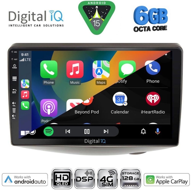 DIGITAL IQ BXF 17735_CPAA (9inc) MULTIMEDIA TABLET for TOYOTA YARIS mod. 1999-2006