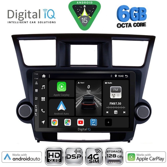 DIGITAL IQ BXF 17719_CPAA (10inc) MULTIMEDIA TABLET for TOYOTA HIGHLANDER mod. 2008-2015